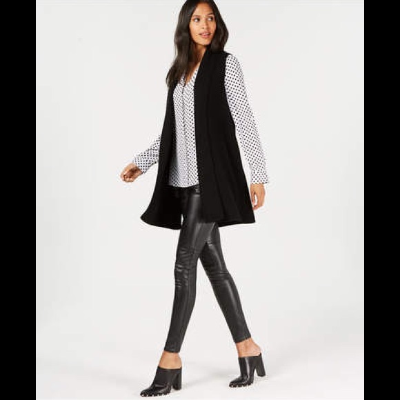 Charter Club Sweaters - DONATING Monday ~ Black 100% Cashmere Scarf Vest